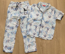 Age 10-11 Mini Jammies by Cyberjammies short sleeve pyjamas Blue and White print