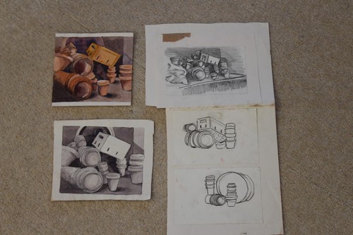 Original water colour pencil - original,