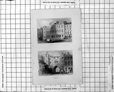 Antique Print Giltspur St. Compter St. John'S Gate Horse Cart Cattle Street