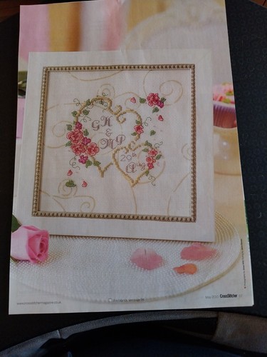 Wedding sampler cross stitch - cross,