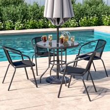 Garden Bistro Patio Set Glass