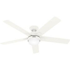 Hunter Ceiling fan light Zeal White 132cm 52" Ceiling fan with remote 3 speeds
