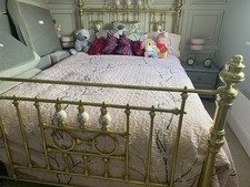 Brass Bedstead  Surround With China Orbs