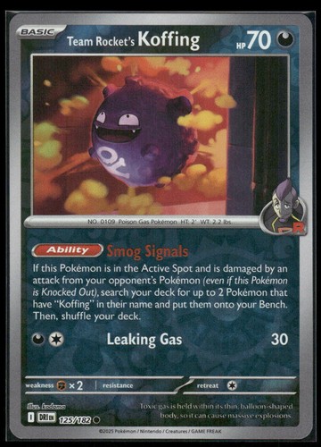 Team rocket koffing 125 - team,