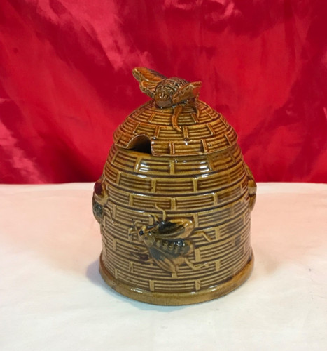 Vintage beehive honey pot - honey,