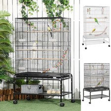 Budgie Cage, Bird Cage w/ Stand, Toys, Accessories, for Canaries, Finches