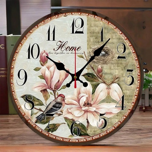 Flower bird wooden wall - flower,