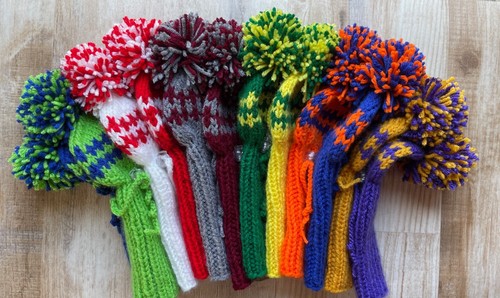 Knitted golf club head cover - knitted,