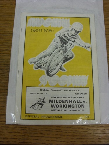 1975 speedway programme - 17/08/1975,