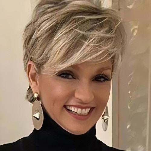 Short blonde wigs - blonde,