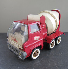Vintage Tonka Toy. Gas Turbine Cement Mixer Red Pressed Steel 1970's