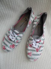 Grey White Pink Stripe &