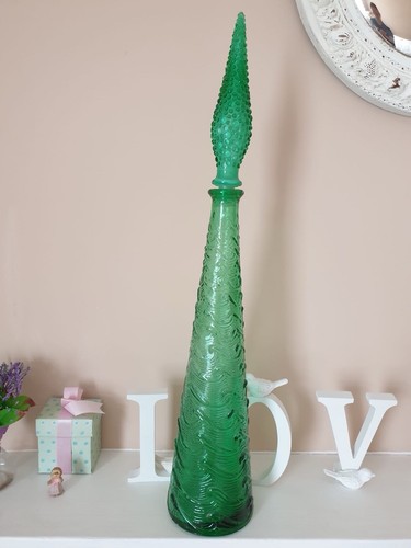 Green genie bottle decanter - bottle,
