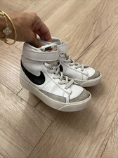 Kids Boys Girls Nike Blazer Mid 77 Boots Trainers Shoes 10.5 White High Top