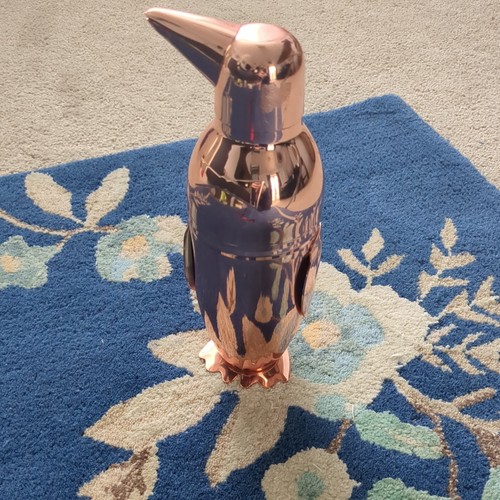 Art deco style metal penguin - deco,