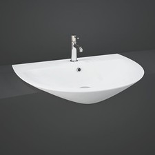 RAK Morning 550mm Semi Recessed Basin with 1 Tap Hole - MORSR5501AWHA