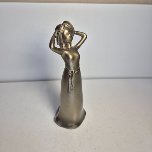Bronze effect lady figurine - lady,