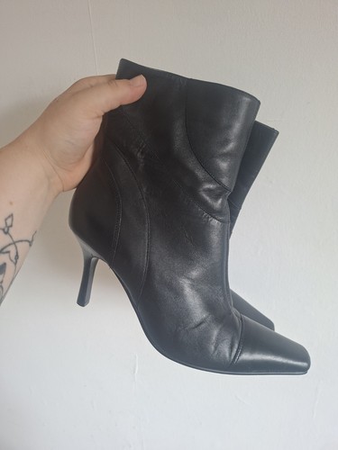 Vintage black leather - vintage, boots
