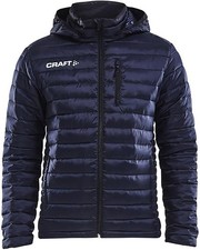 Mens Craft Down Jacket  Small  Light weight Hood ed Warm Winter Navy Nordic