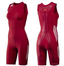Wrestling Suit Adidas Womens AdiPower WR Wrestling Singlet X12140 Red