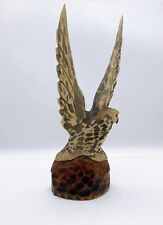 Vintage Hand Carved Wooden Eagle Statue