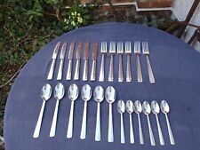 Rare Set of 24 Pieces of Vintage VINERS CAMEO Stainless Steel Cutlery Little Use