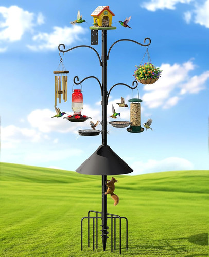 Bird feeder pole - feeder, 93"