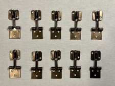 Pack of 10 Wire Hasp & Staple 3” 76mm Black Japanned Steel - Padlock/Hutch/Shed