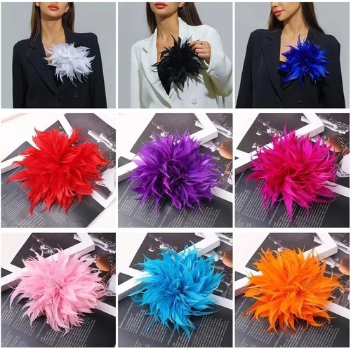 20cm large feather flower - 18-20cm,