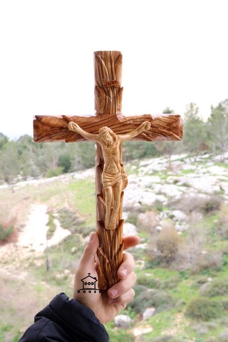 Large catholic wall crucifix - large,