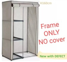DEFECT AND NO COVER Wardrobe Single hanging rail clothes shelves shoes jacket