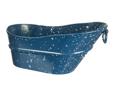 Dolls House Tin Bathtub Blue