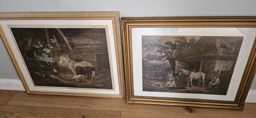 Two antique george morland - antique,