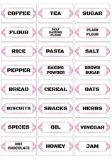 Tea Coffee Sugar Canister Label Stickers X 24 Kitchen Label Stickers Storage Jar