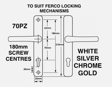 UPVC Door Handle Ferco 70mm