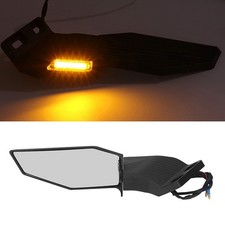 Swivel Wing Fin LED Mirrors For Suzuki GSXR 600 750 1000 1000R GSX1300R HAYABUSA