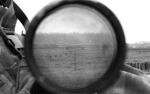 Ww2 military rifle - scope, view