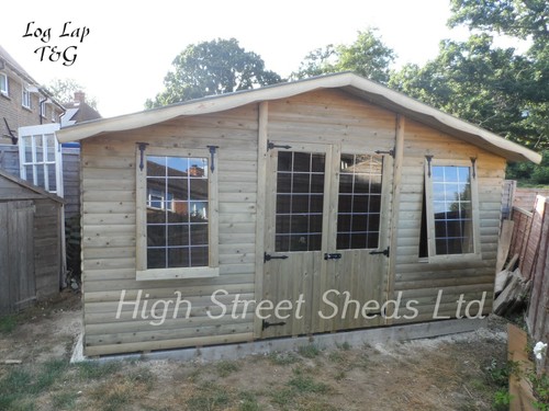 14x10 summer house - log, t&g