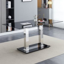 Jet Large Black Glass Dining