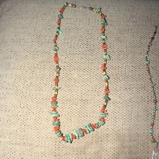 Turquoise coral heishi - coral,