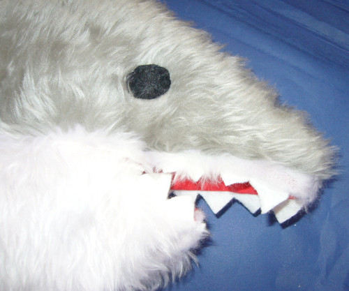 Fluffy shark hot water bottle - hot,