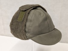 German Army Bundeswehr Green Cold Weather Trapper Winter Pile Hat - Size 61cm
