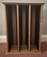 CD Storage Wooden Holder Unit