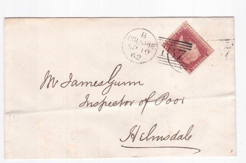 1862 fine penny red - qv,