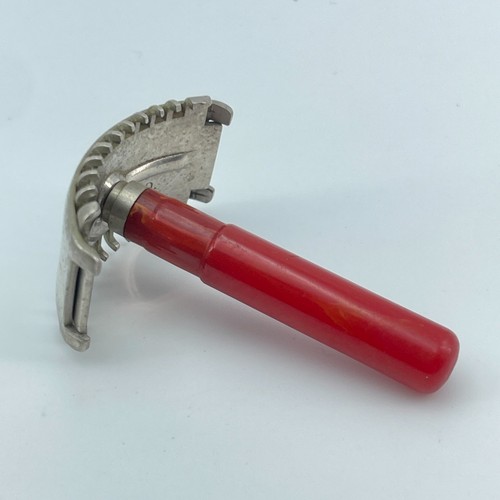 Vintage 1940s safety razor red - vintage,