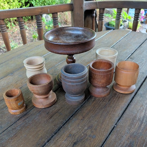 Vintage hand turned wooden - -,