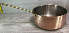 Vintage copper pan with brass