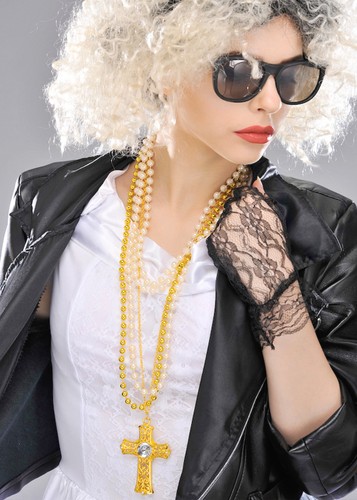 1980s madonna style gold - 1980s, cross