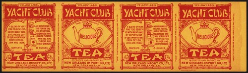 Vintage label yacht - vintage, tea