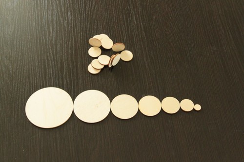 Wooden circle shapes - wooden,